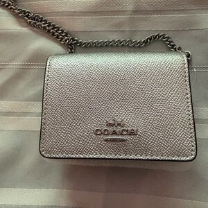 Coach Metallic Silver Crossbody Bag